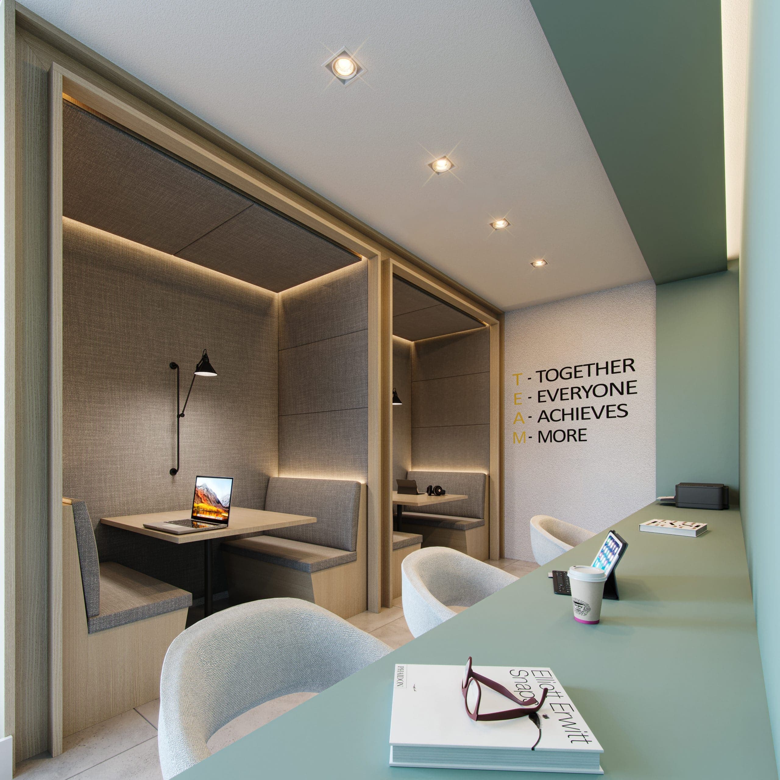 Imagem 3D do Coworking Torre 1