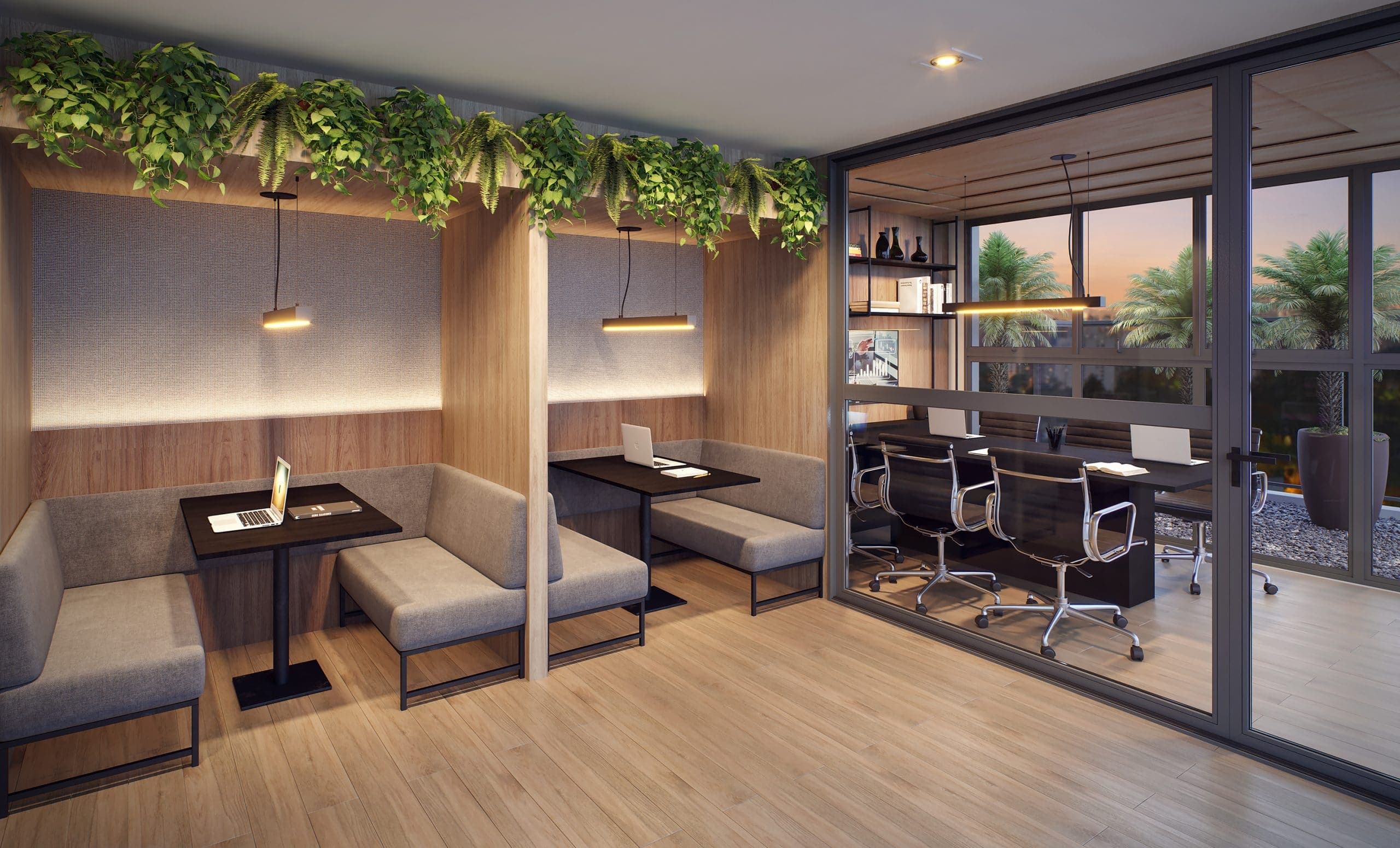 Imagem 3D do Coworking