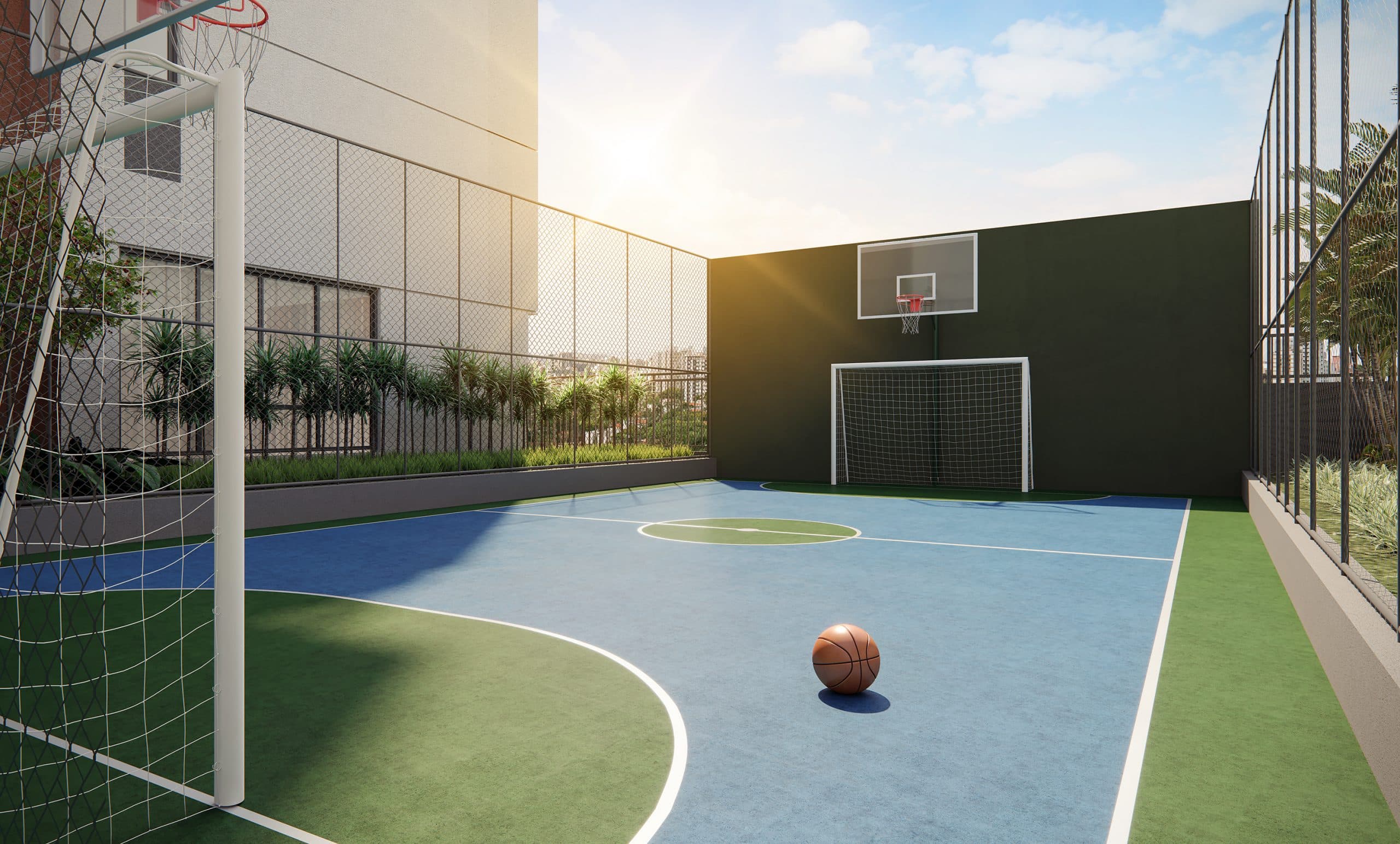 Imagem 3D do Playground Torres Eucalipto e Jatobá