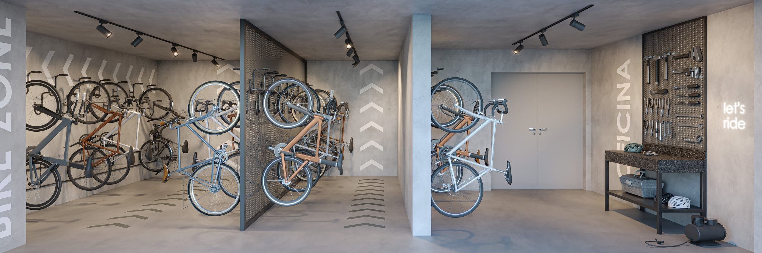 Imagem 3D do Bicicletário Torre 2